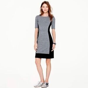 J Crew Factory Colorblock Dress in Black and Grey